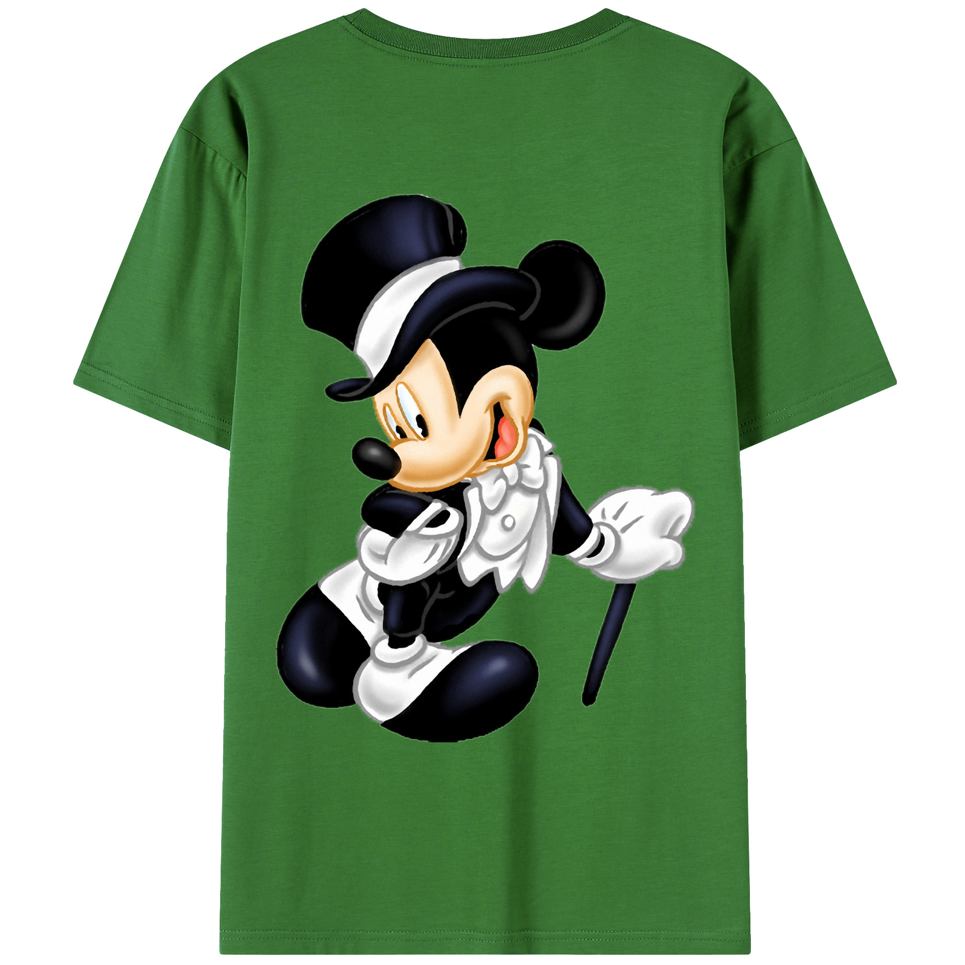 （画像用） ミッキーマウス Mickey Mouse レディース半袖Tシャツ(バックプリント)